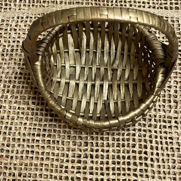 Vintage Mini Wicker Basket With Handle | Rustic Farmhouse Cottage Decor - Picture 5 of 5